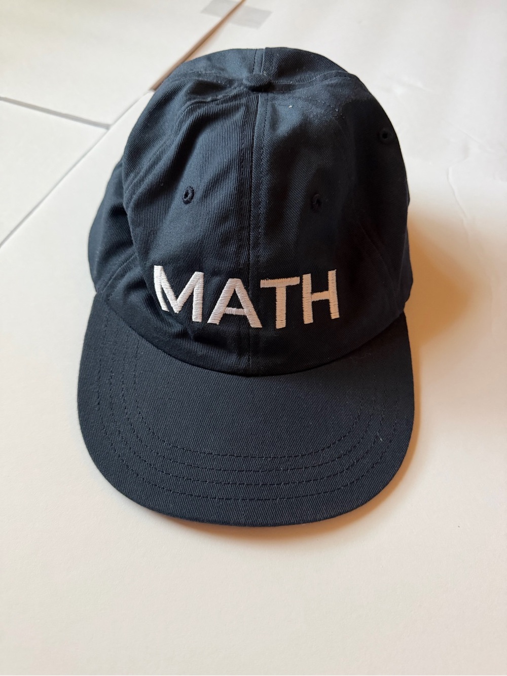 MATH Embroidered Ball Cap - Navy EUC